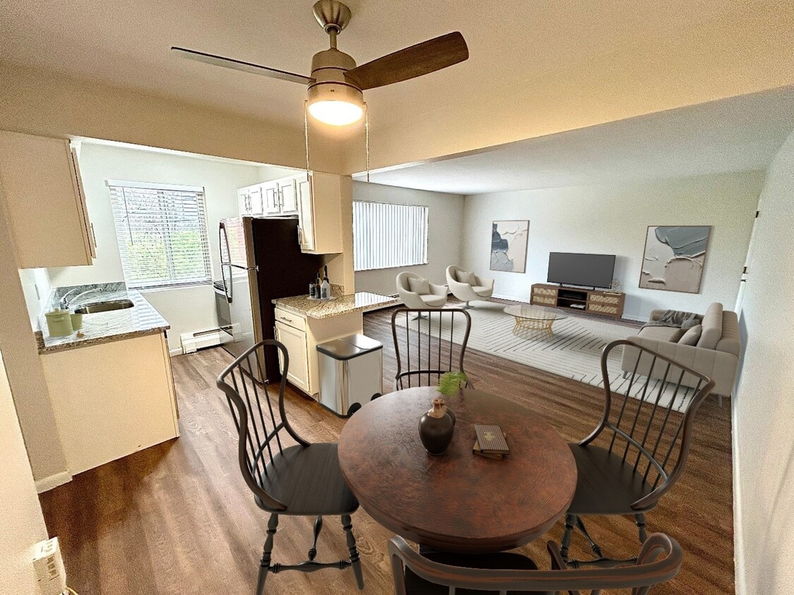 2BR,1BA 850 SF - Din,Kitch,LR - Cedar Ridge