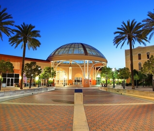 Stockton's city center offers shops, restaurants, and a movie theater