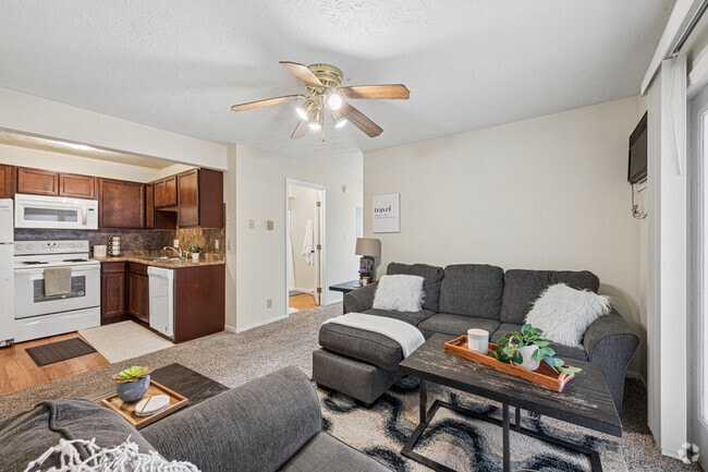 2BR, 1BA - 649SF - Living Room/Kitchen - 271 Apartments