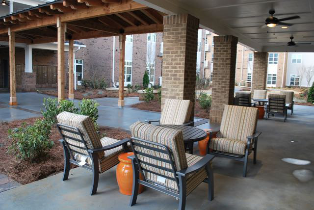 Outdoor gathering space. - MainStreet Breckinridge | 62+ Active Adults