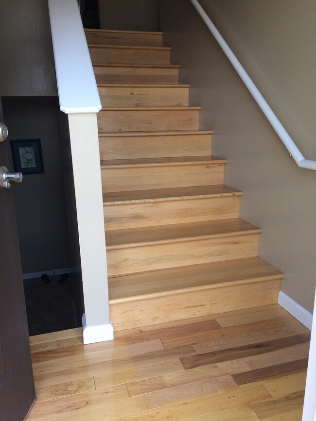 Hardwood stairs to upper level - 804 Davis Dr