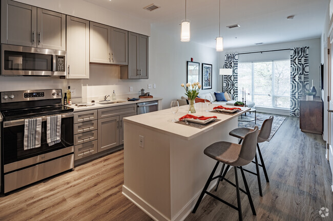 Unidad modelo 1BR, 1BA - 652SF - Cocina - Legacy at Twin Rivers