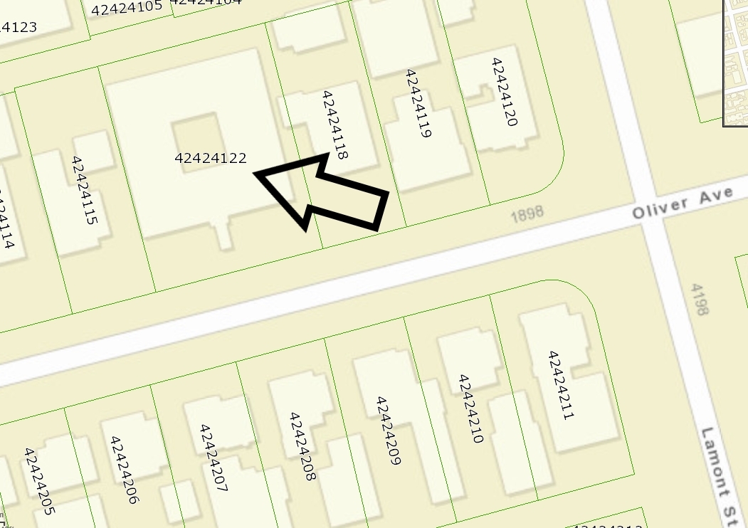 Site Map - 1846 Oliver Ave