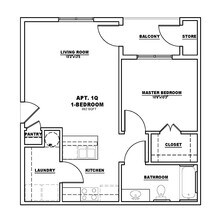1 BR, 1 BA- 692 SF - The Crossroads at Belton Apartments