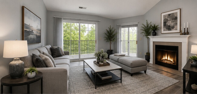 1BR, 1BA - 930SF - Living Room - Valley View Estates