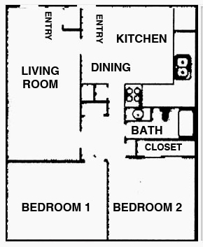 2BR/1BA - Village Commons