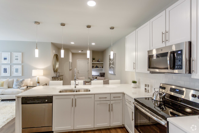 Large Open Kitchen with Breakfast Bar - Annandale Apartment Homes