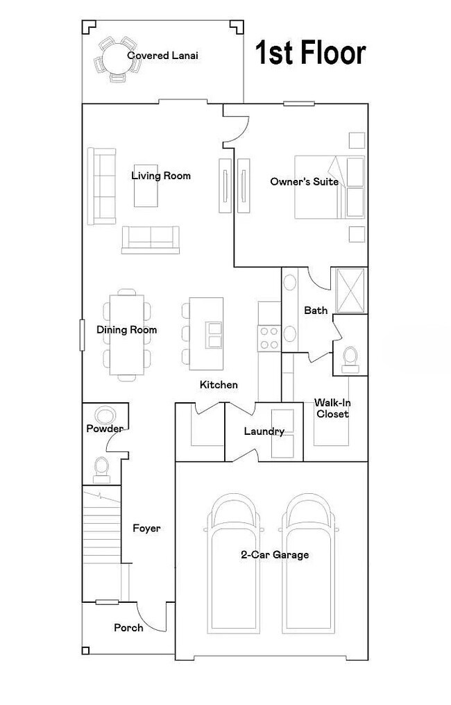 first floor plan - 2505 Leonia Ln