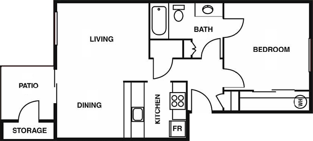 1BR/1BA - Willow Springs