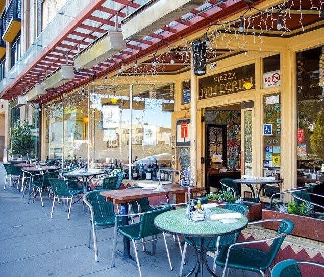 The Piazza Pellegrini is famous for its antipasti, pizzas, and pasta