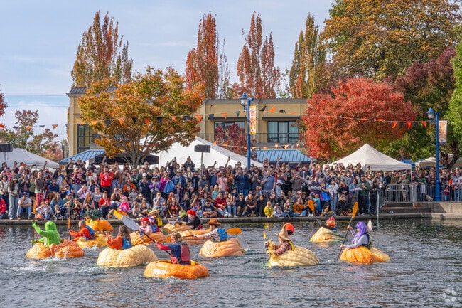 Watch the festive pumpkin race at The West Coast Giant Pumpkin Regatta.