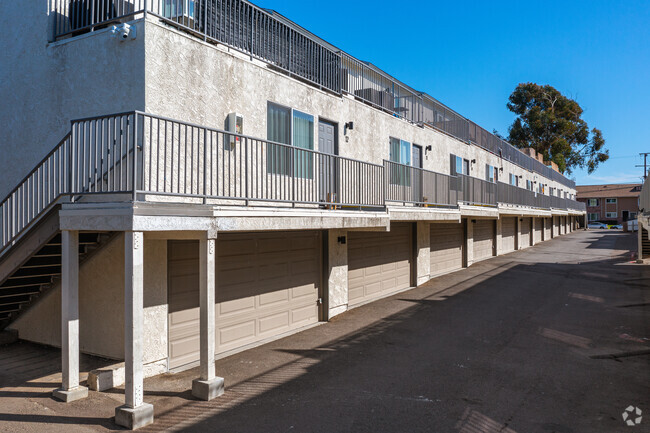 Garage Entrances - Moss Street Townhomes