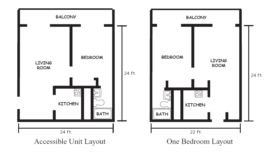 1BR/1BA - Towers East