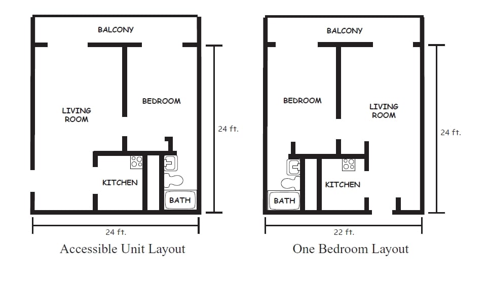 1HAB/1BA - Towers East