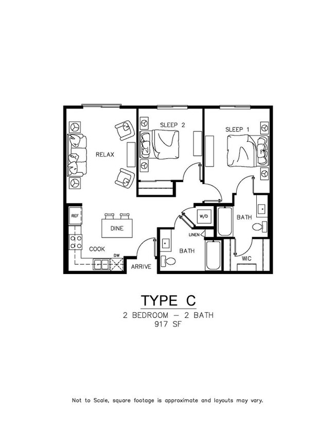 Primary Photo - Unit Type: C | 2 Bed | 2 Bath