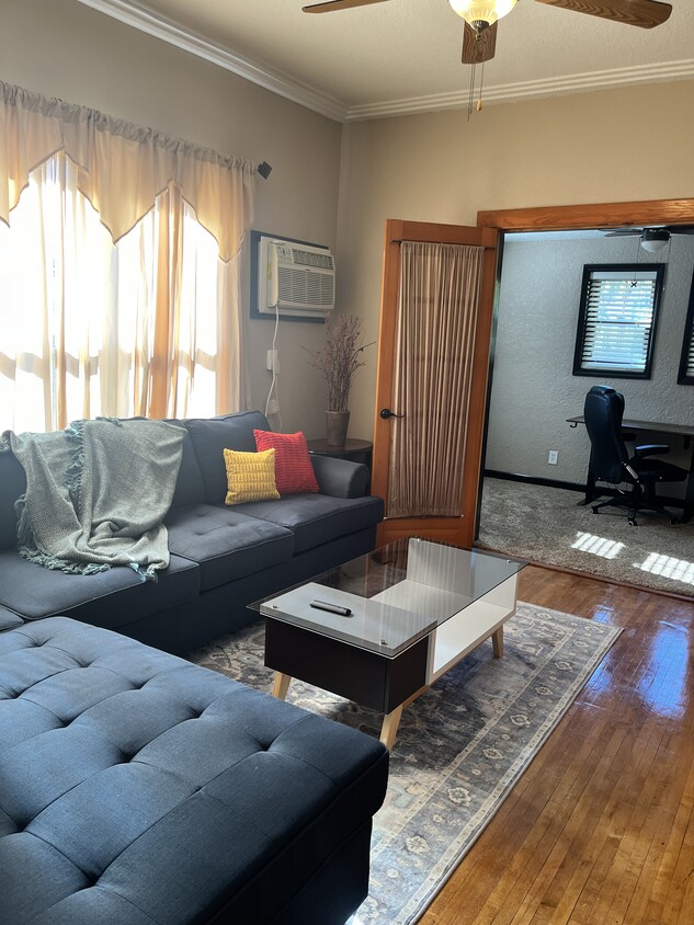 Living Room with the French doors opened - 3517 19th Ave S