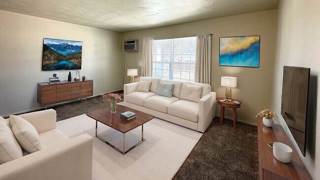 2 dormitorios - Sala de estar - Arlington South Apartments