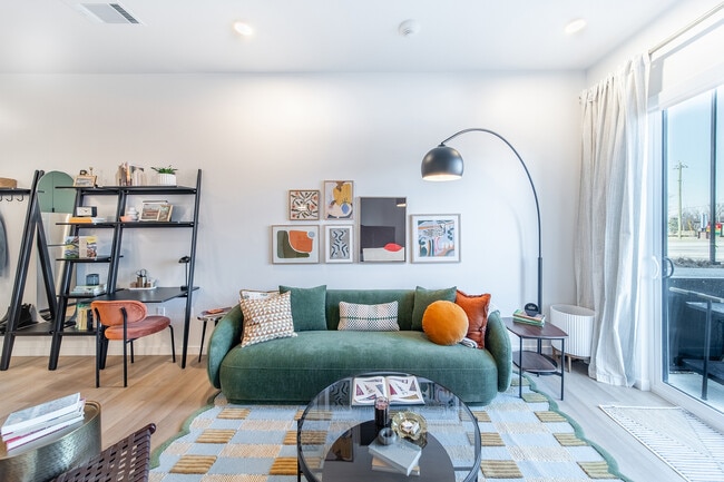 Spacious Living Room with Natural Light - First Street Flats