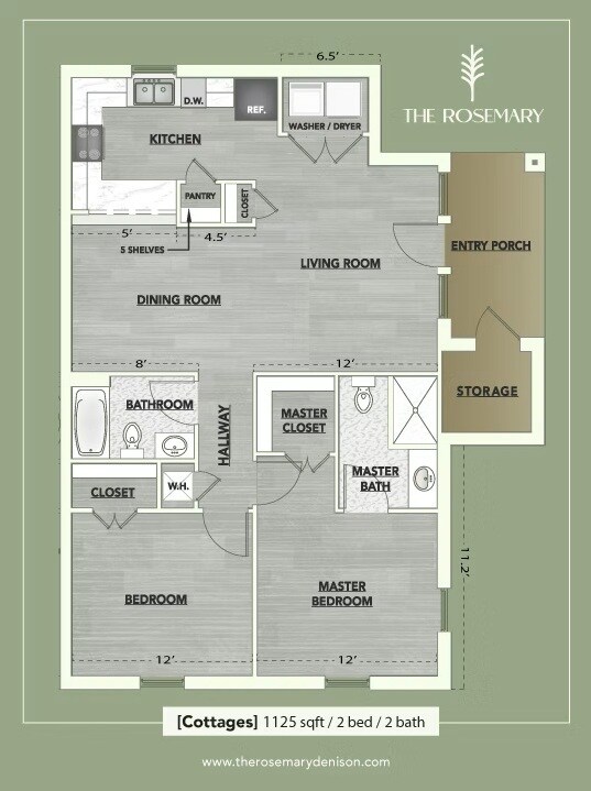 Plano de planta - The Rosemary Apartments