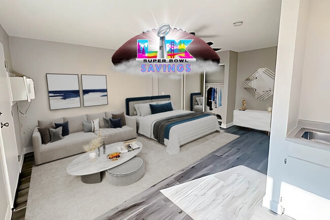 Studio - Living Area - Park Avenue Apartments