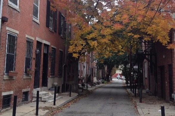Entrance on Rodman Street - 1513 South St Apartments