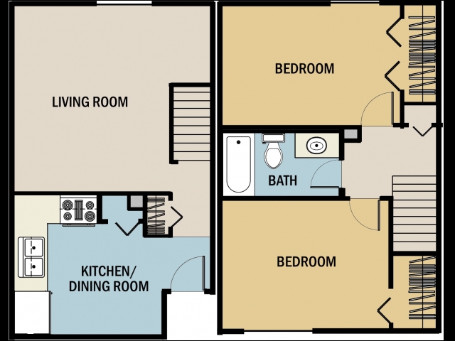 2BR/1BA - Muskegon Townhouses