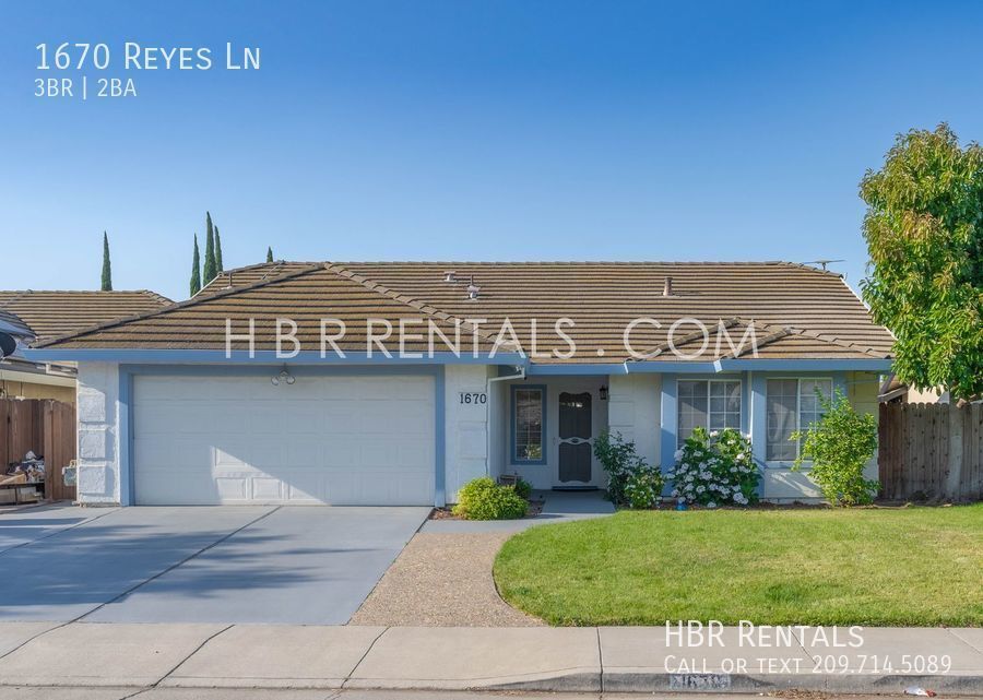 Single Story Tracy Rental Home Solar House for Rent in Tracy, CA