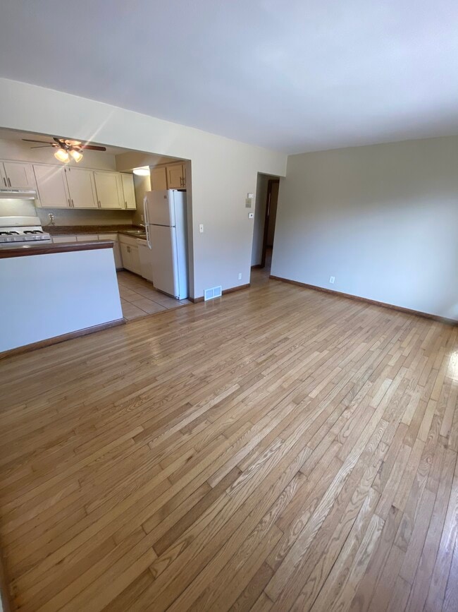 Kitchen and Living Room - Evergreen Terrace Apartments