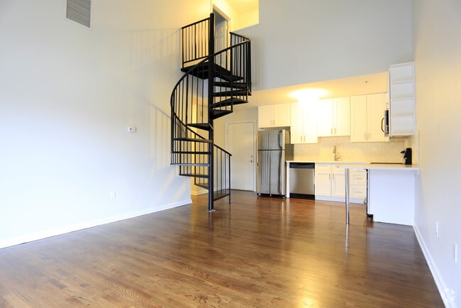 Living Area & Kitchen - Boston Post Apartments