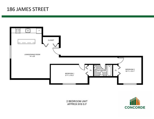 Plan d'étage - 186 James St