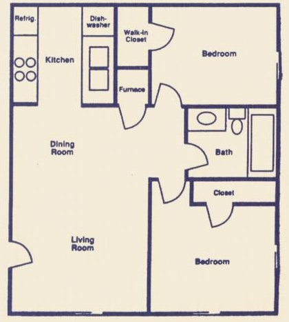 2HAB/1BA - Fountainridge Apartments