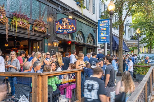 The Pickle's Taproom is the popular place for students and alumni in Downtown State College.