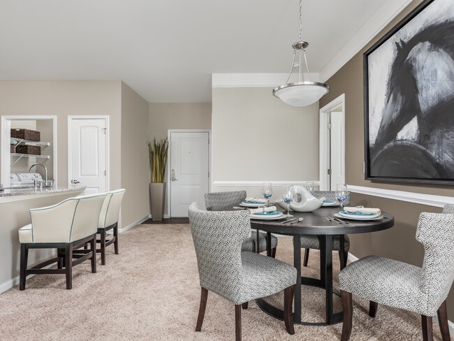 Open Living Room and Breakfast Bar - Aston Apartments