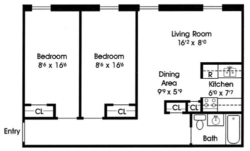 2HAB/1BA - The Bateman Apartments