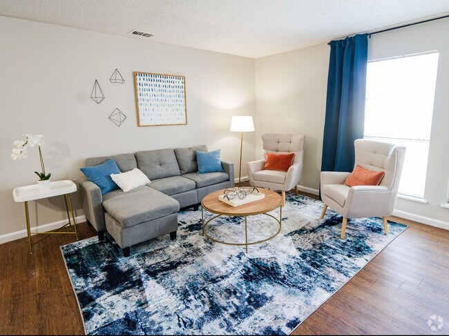 Belmont Living Room - The Aspen Apartments