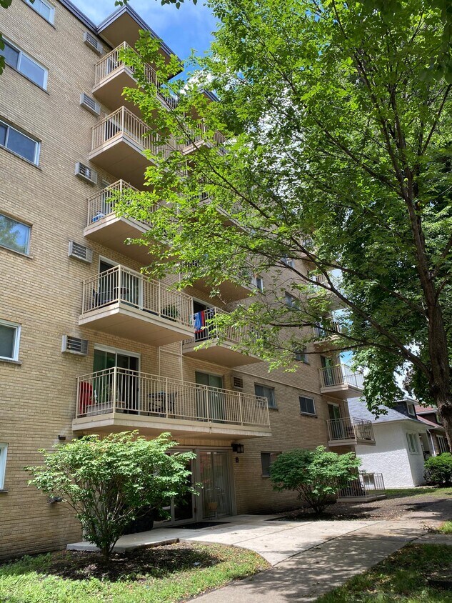 Front of building with new balconies - 115 Marengo Ave