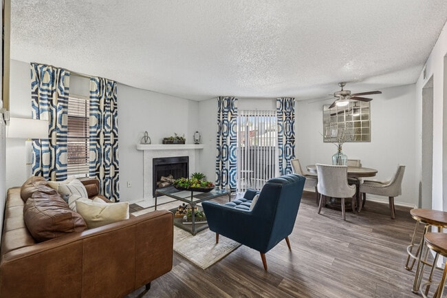 Spacious and open living room in Garland, TX - Creekside on the Green