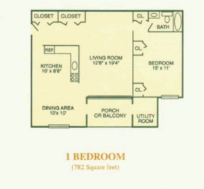 1BR/1BA - Sussex Square Apartments