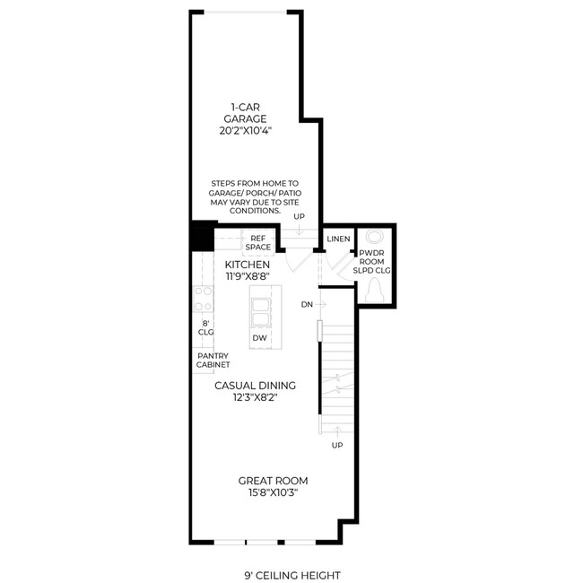 Distribución del piso principal - 609 Brewster Aly