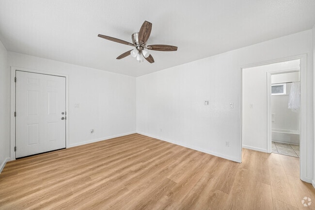 2BR, 1BA - 868SF - Living Room - Garden Villas Apartments