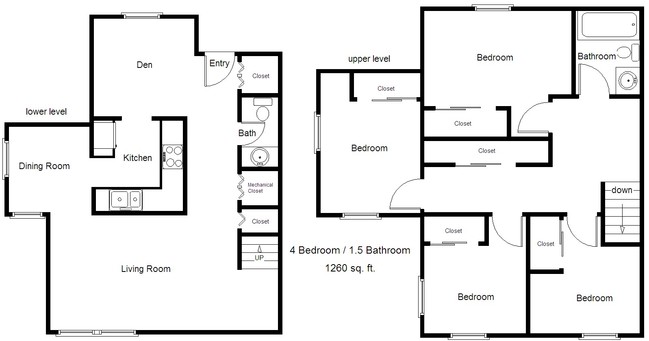 Plano de planta - Cedar Hills Townhomes