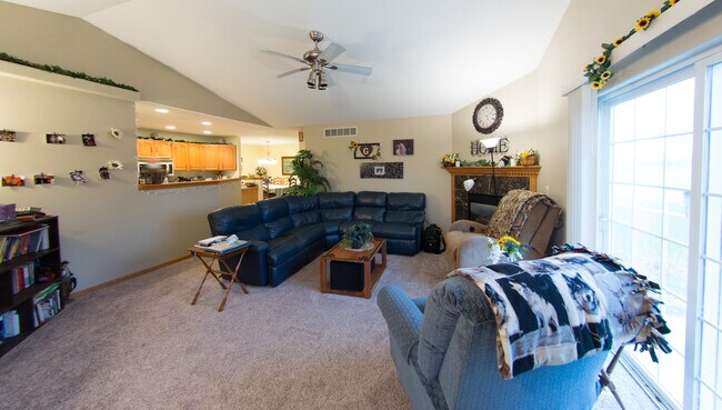 Sala de estar con chimenea de gas - 1017 Autumn Dr