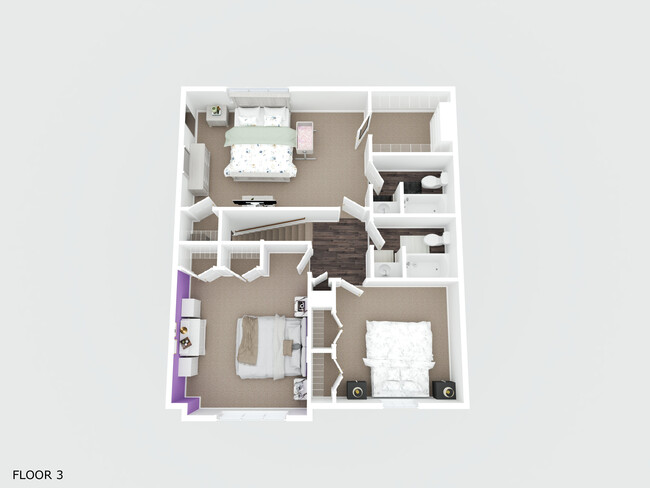 Upper Floor Layout - 218 Lester Ct