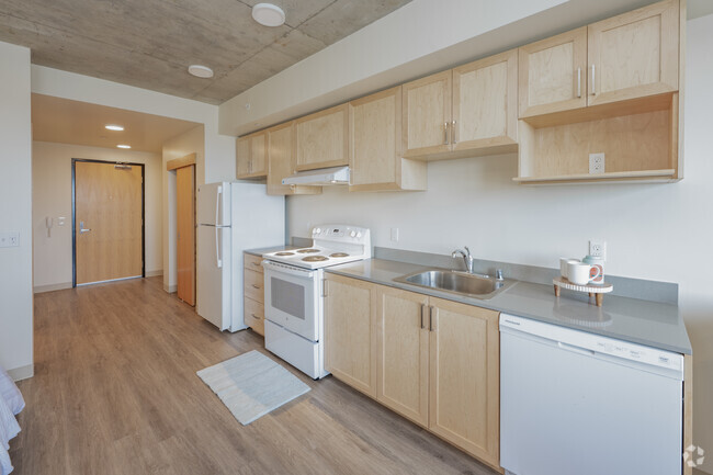 STU - 442SF - Kitchen - The Rise on Madison - Affordable Housing