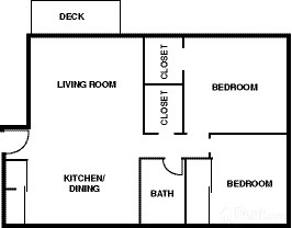 2HAB/1BA - Oak Gardens