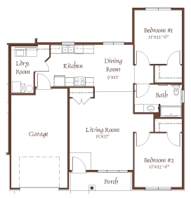 2BR/1BA - Crossing Meadows