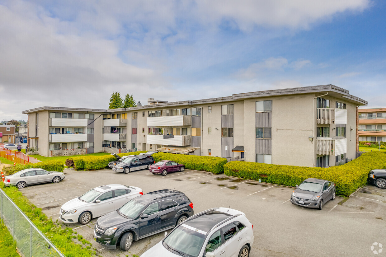 Rear of Building and Parking - Benberg Apartments