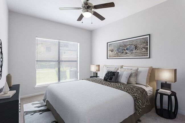 Experience upscale living in this elegant bedroom at Allora Bella Terra. - Allora Bella Terra