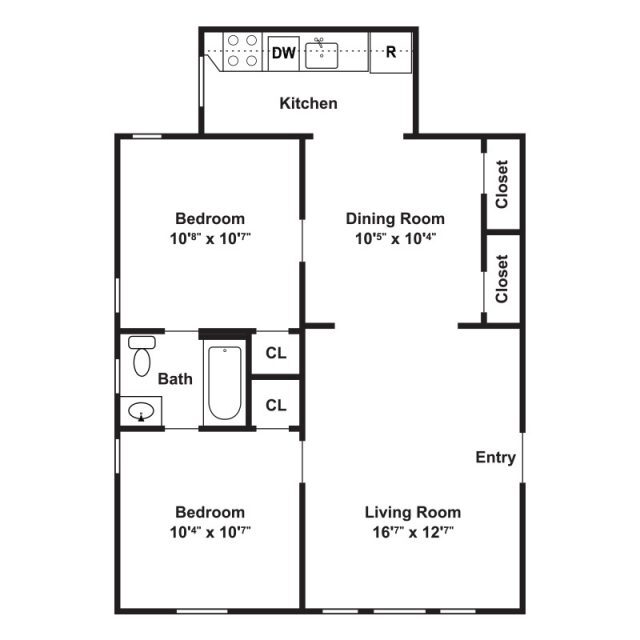 Dos habitaciones Opción 2 - West Park Apartments