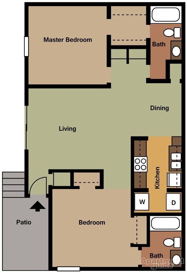 2HAB/2BA - Ridge Crossing Apartments